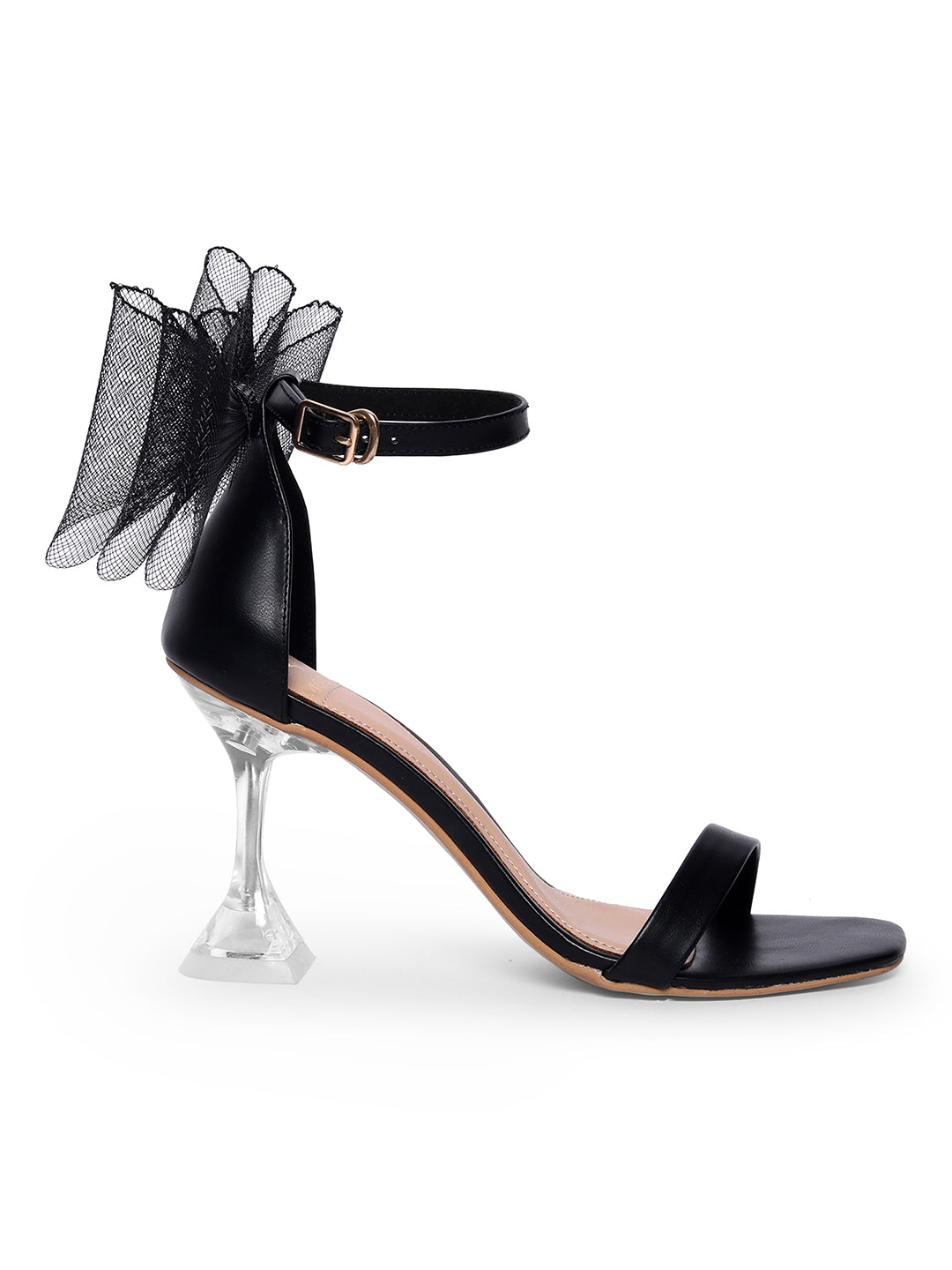 Buy online Women Black Transparent T-strap Heel Sandal from heels for Women  by Vriddhi.in for ₹799 at 77% off | 2024 Limeroad.com