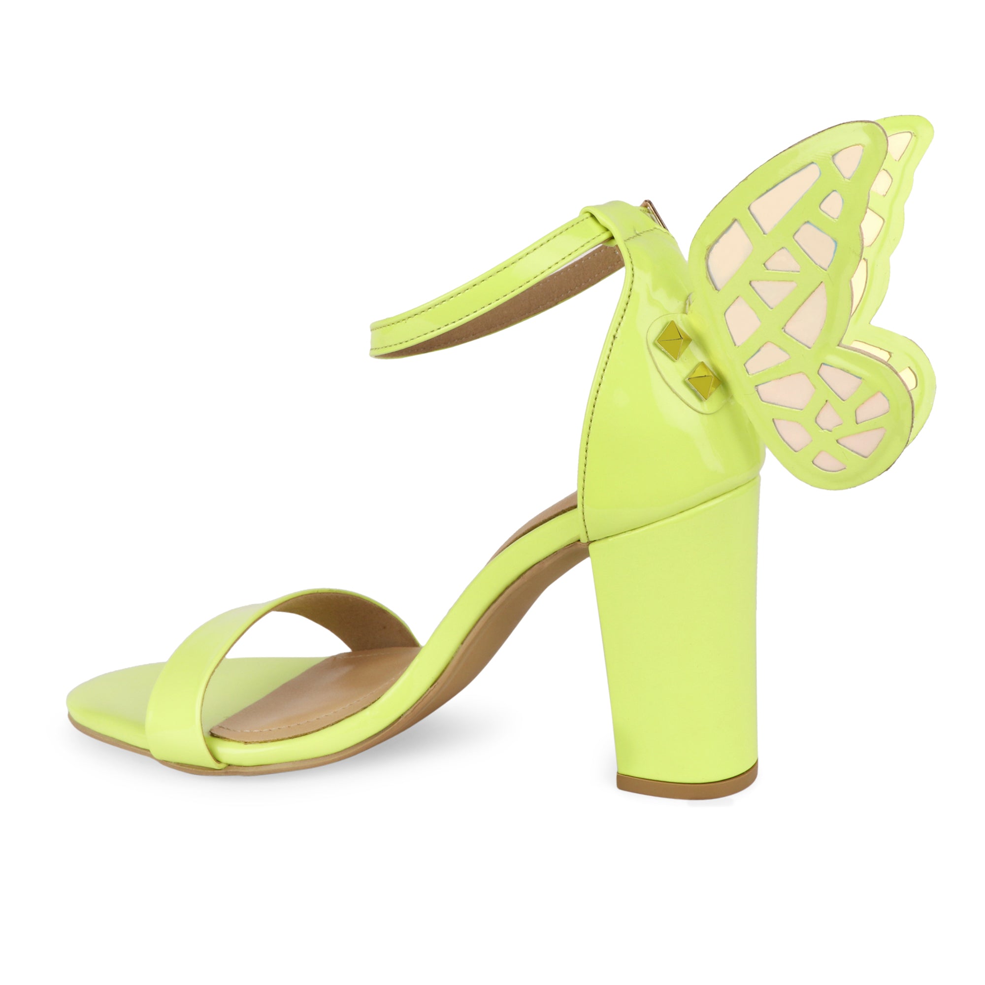 Pink Butterfly Heels - Lucite Heel Sandals - High Heel Sandals - Lulus